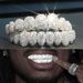 new 2026 Real Gold Plated 10 Teeth Micro Paved Full Diamond HIPHOP Bracelet Halloween Hip Hop Accessories_voghion.com