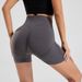 honey-butt lift, fitness and leisure sports elastic high-waisted belly-control quick-drying seamless yoga shorts_voghion.com