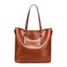2022 New Women's Fashion Trend Oil Wax Leather Tote Bag Crossbody Shoulder Handbag_voghion.com