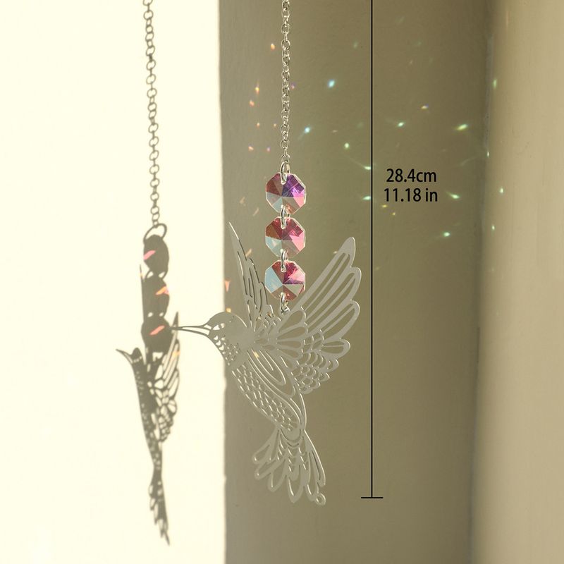 Hummingbird animal shape metal sun catcher pendant simple homestay bedroom wall decoration_voghion.com