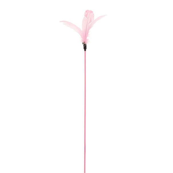 New Feather Playing Stick Long Soft Rod Self Hi Entertainment Bite resistant Pet Supplies Bell Sound Cat Toy_voghion.com