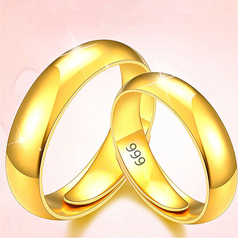 Für Paare mit einer hellen und glatten Öffnung, verdickter, galvanisierter klassischer Ewiger Ring_voghion.com