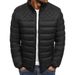 Cotton Coat Men's European And American Solid Color Stand Collar Casual Warm Cotton Coat Trendy Men's Cotton Jacket_voghion.com