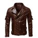 Herrenbekleidung 2024 Herbst und Winter neue personalisierte Slim Fit Lederjacke mit mehreren Taschen und Reißverschluss für Herren_voghion.com