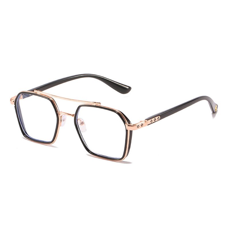 Myopia Glasses Men's Trend Domineering Flat Glasses No Degree Anti-blue Light Radiation Student Glasses Goggles_voghion.com