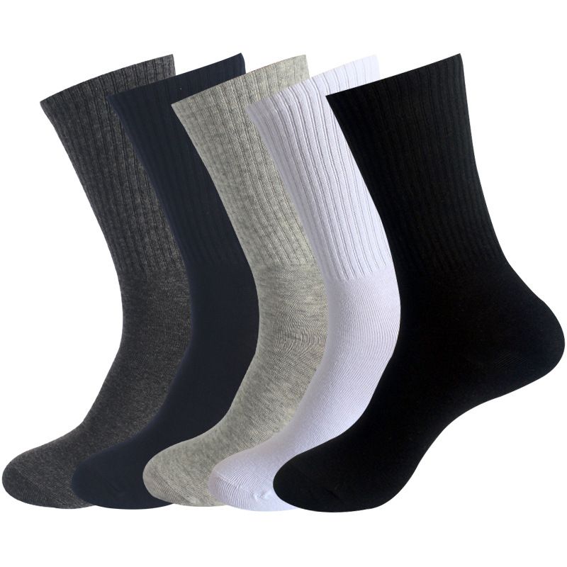 5 Paar grenzüberschreitende Socken Sportsocken Herbst- und Winterwadensocken Outdoor-Laufsocken Herren- und Damensocken Europäische und amerikanische_voghion.com