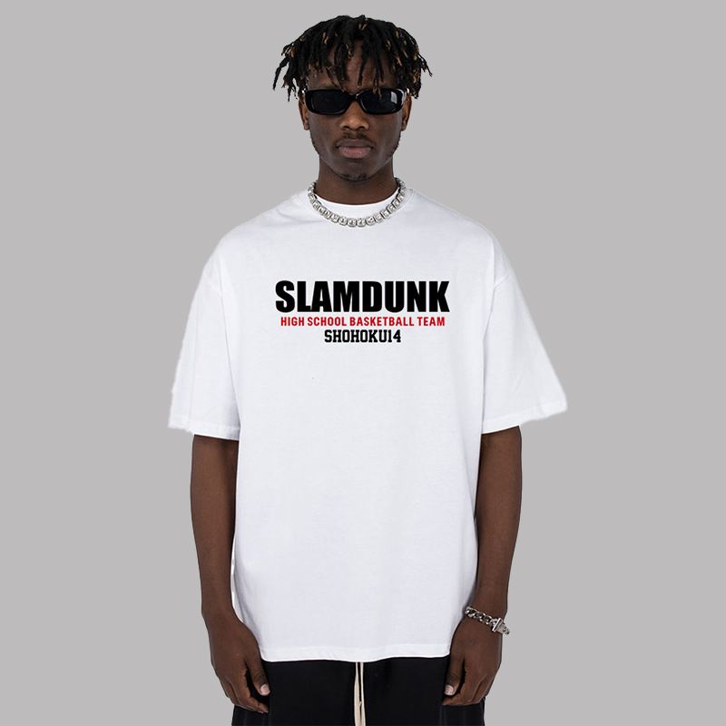 T-shirt en jersey pour homme, motif Sakuragi Hanamichi, basket-ball, en coton, ample, manches courtes_voghion.com
