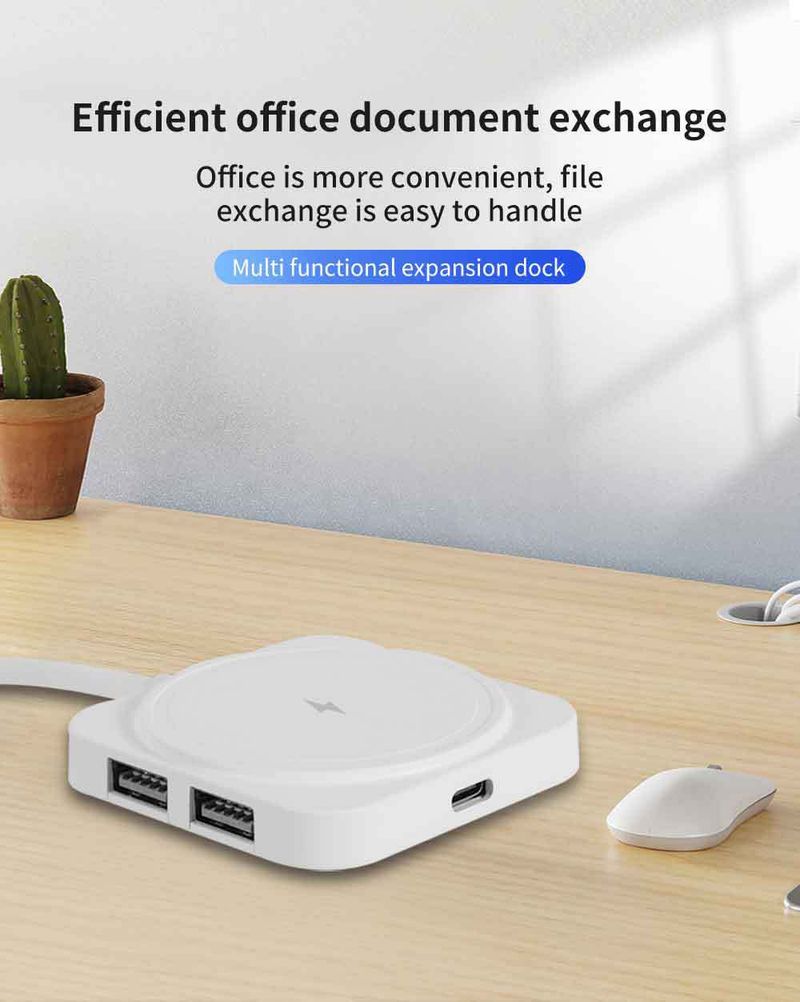 Hub USB 3.0 Um para quatro Hub multivelocidade para computador Divisor USB Expansor USB de 4 portas_voghion.com