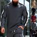 Heavyweight Color Block Sweatshirt For Men – Autumn/Winter Thermal Base Layer, Commuter & Outdoor Casual Pullover_voghion.com