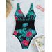 Dezentes Badekleid mit Bauchkontrolle – Tankini-Set mit Blumenmuster (Unterteil mit UPF 50+ Baderock und Oberteil für Strand und Pool)_voghion.com