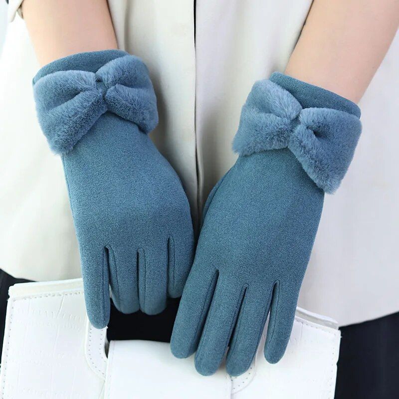 Winter Warm halten Schleife Damen Gs Touchscreen Mode lässig Plus Veet Fäustlinge Outdoor Stretch Ridding Fahren_voghion.com