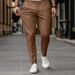 Spring And Autumn American Style Solid Color Casual Simple Plus Size Men's Business Slim Fit Tapered Pants_voghion.com