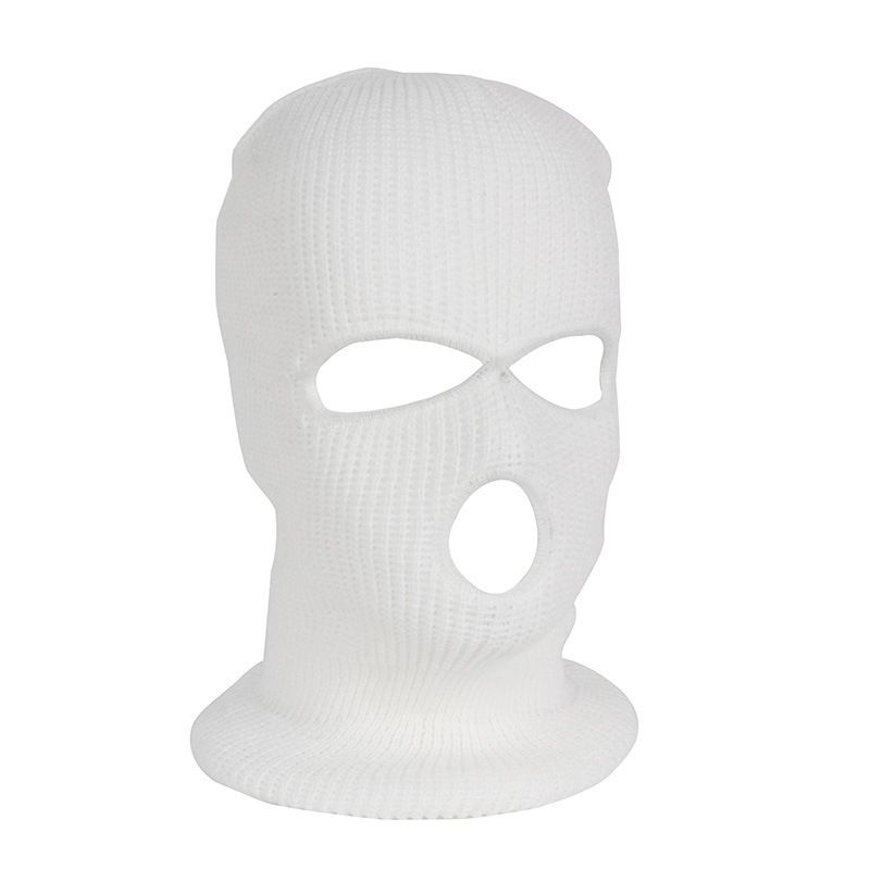 3 Hole Winter Knitted Mask, Outdoor Sports Full Face Cover Ski Mask Warm Knit Balaclava For Adult_voghion.com