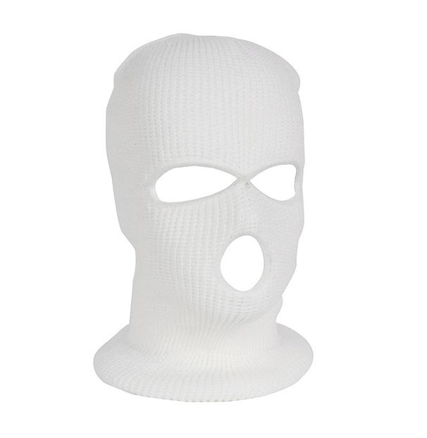 3 Hole Winter Knitted Mask, Outdoor Sports Full Face Cover Ski Mask Warm Knit Balaclava For Adult_voghion.com