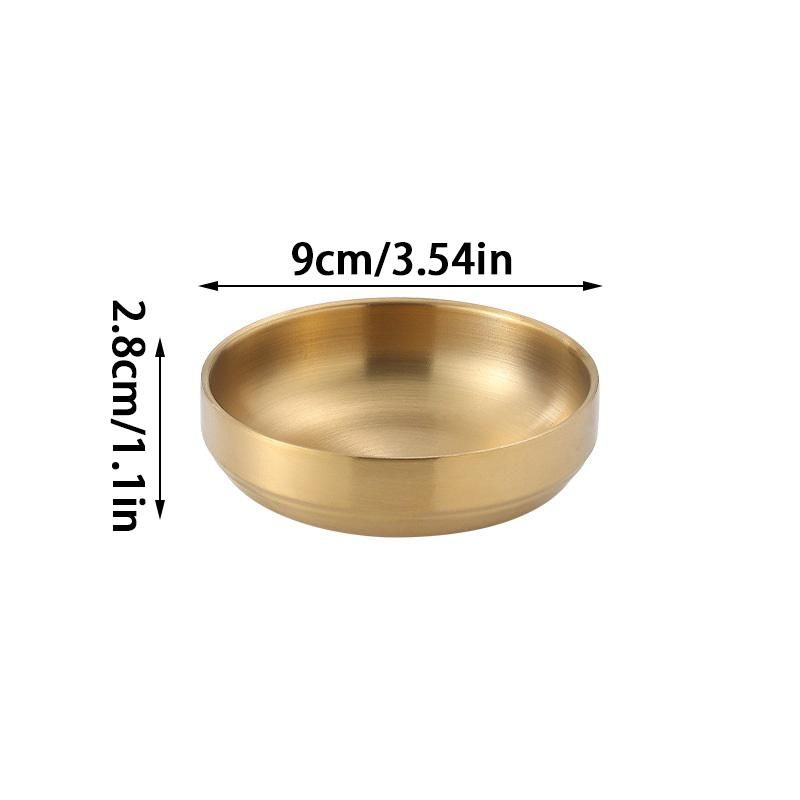 Stainless Steel Bowl Mini Bowls And Plates Butter Dish Cheese Plate Dessert Plate Fruit Bowl_voghion.com