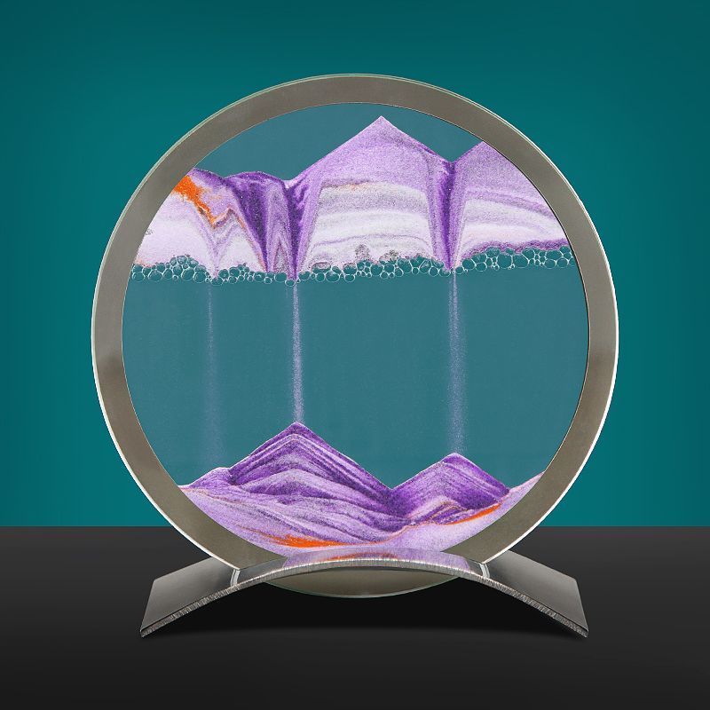 Creative Mirror Flowing Sand Art Living Room Decoration Stress Relief Home Wine Cabinet Ornament 3D Three-Dimensional_voghion.com