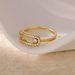 Hot Selling 18K Gold Plated INS High End Open Ring Colored Crystal Zircon Sliding Leaf Ring For Women_voghion.com