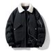 Fattened Plus Size Lamb Wool Jacket Cotton Jacket Men's Loose Fat Thickened Cotton Jacket_voghion.com