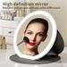 LED Vanity Mirror With Touch Control – Foldable Makeup Mirror With 3-Color Light Modes (USB Rechargeable, Adjustable Brightness)_voghion.com