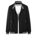Pure cotton washed jacket men's plus velvet Korean style casual stand-up collar warm men's top spring and autumn thin men's jacket_voghion.com