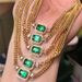 Collana di lusso hip-hop di alta qualità con catena cubana tempestata di smeraldi, trendy e di nicchia, per le donne_voghion.com