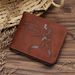 New Style Baseball Player Embossed Men's Short Chain Large Capacity 70% Off Coin Purse Dollar Bill Wallet_voghion.com