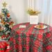 New Year Festive Ins Red Plaid Restaurant Rectangle Photo Sense Tea Tablecloth Tablecloths_voghion.com
