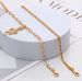 New Style Foot Ornament Trend Gold-plated Fried Dough Twists Snake Shaped Pendant Cross Chain Double Layer Anklet Female_voghion.com