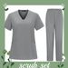 Γυναικεία Ρούχα Ελαφριά χειρουργικά, οδοντιατρικά χειρουργικά ρόμπες, εσθήτες κτηνιατρικού scrub Εργαστηριακές ρόμπες πλυσίματος χεριών με τσέπες_voghion.com