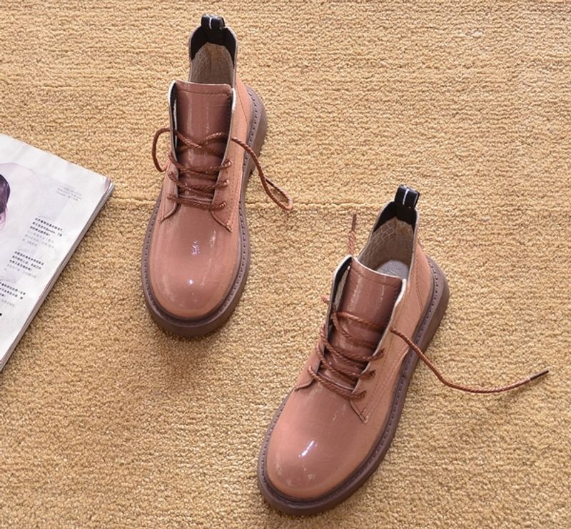 Thick Sole Round Head Ankle Boots Foreign Trade In 2023_voghion.com