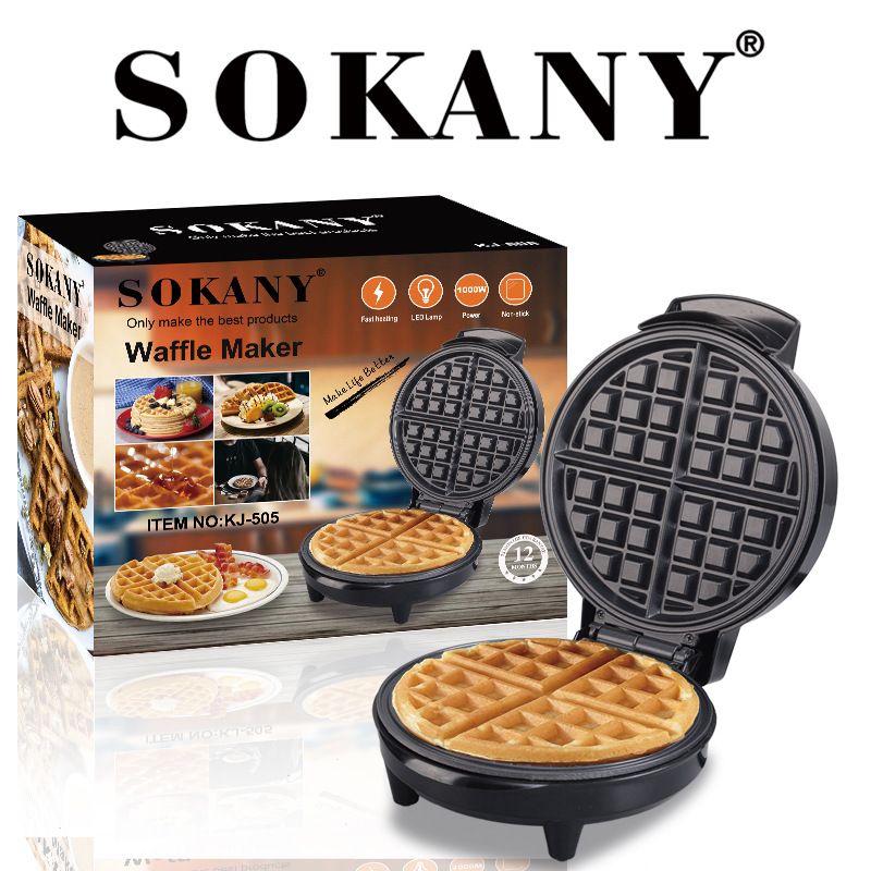 SOKANY505 virtuves tehnika vafeļu cepeškrāsns brokastu mājsaimniecības abpusēja kūku cepšanas mašīna_voghion.com