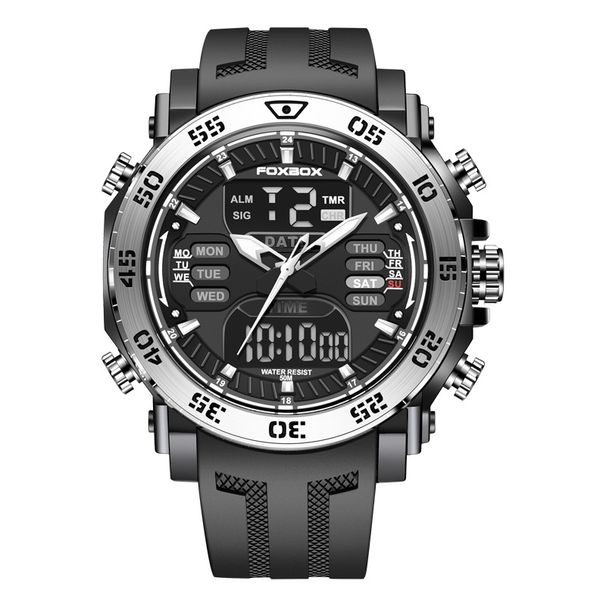 Men's Digital Analog Quartz Watch With Luminous Display, Waterproof, Alarm, And Multifunction Features Watch Alarm Clock_voghion.com