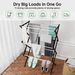 1set, Metal Clothes Rack, Pre Assembled Clothes Rack, Expandable Laundry Drying Rack, Towel Rack For Indoor And Outdoor Use_voghion.com