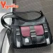 Yogodlns Retro Patchwork Schulter Für Frauen Weiche Leder Crossbody Cool Girl Messenger Bag Shopping Handtasche Handtasche Bolsa_voghion.com