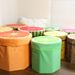 Foldable Fabric Storage Stool - Multi-Fruit & Tree Stump Design, 100kg Capacity, Space-Saving Kids Seat (29x30cm)_voghion.com