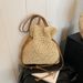 Drawstring Closure Women's Single Shoulder Woven Trendy Fashion Straw Beach Bucket Bag For Women_voghion.com