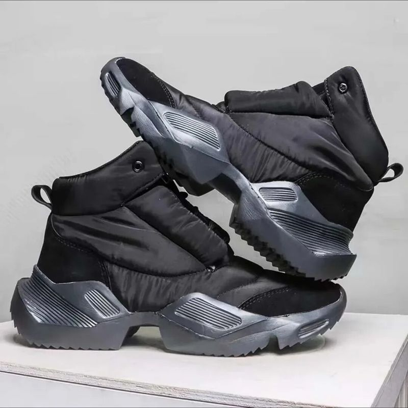 Ny vinter Bekväm Casual Dun Vattentät Plysch Förtjockad Termisk High Top Mode Märke Märke Sneakers Sko_voghion.com