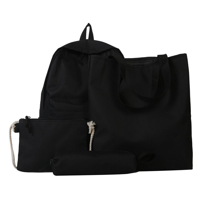 Water Repellent 19 Inch Solid Color School School Backpack_voghion.com