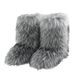 Winter sneeuwlaarzen Dames bovenkleding warm antislip grensoverschrijdend lang bont halfhoge wasbeer bont y2g bont laarzen_voghion.com
