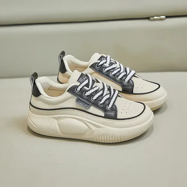 Scarpe da tavola casual minimaliste e versatili, con suola spessa, basse e in mesh per una traspirabilità confortevole._voghion.com