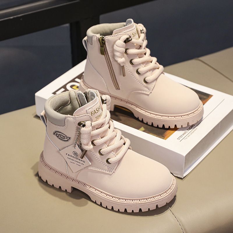 High-top Children's Martin Fashion British Boys Girls Same Style Sports Casual Leather Boots Daily Versatile Kids Shoes_voghion.com