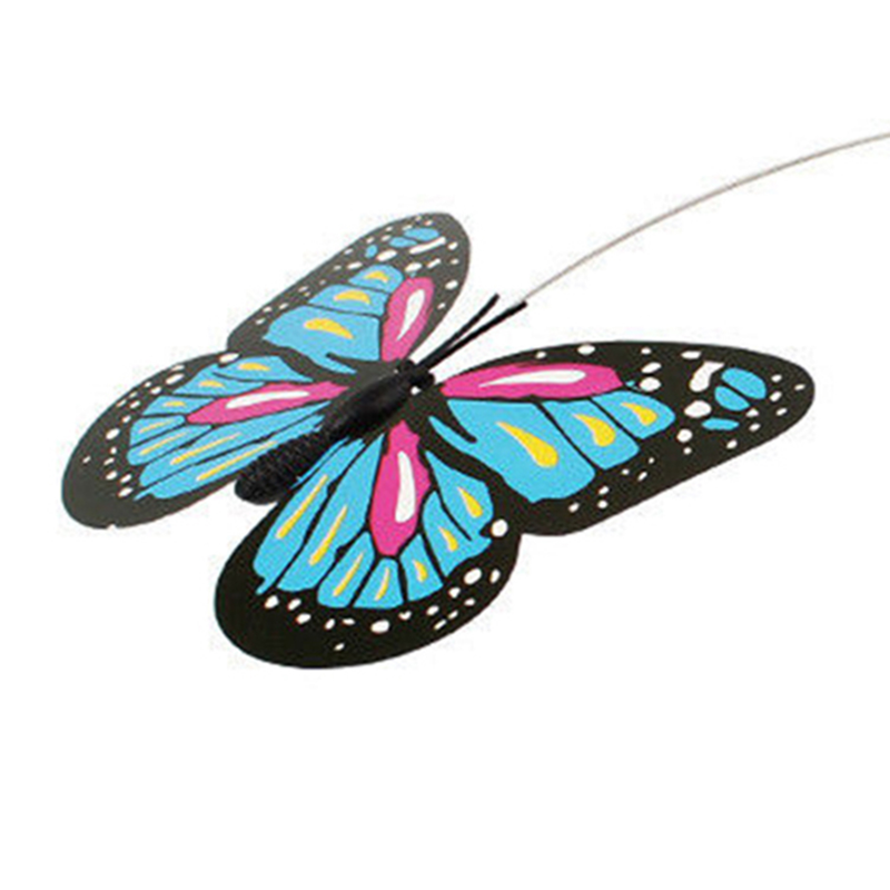 Guangying Elektrisches Spielzeug, flatterndes, tragbares Kunststoff-Schmetterlingsspielzeug in verschiedenen Farben für Katzen_voghion.com