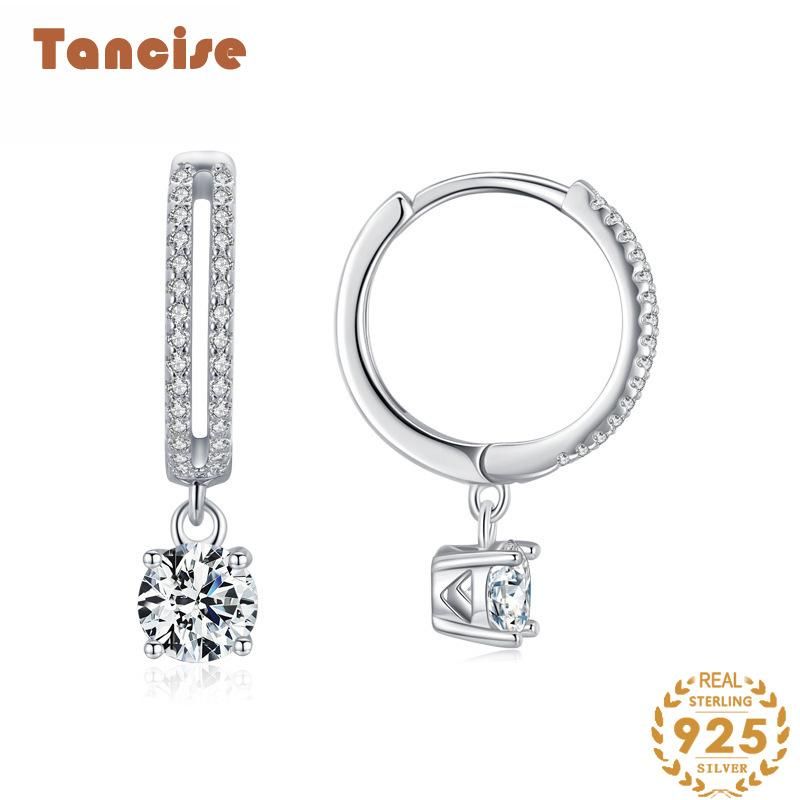 Tancise Zilveren Zirkoon Oorbellen Drop Oorbellen Voor Vrouwen Huwelijksfeest Geschenken_voghion.com
