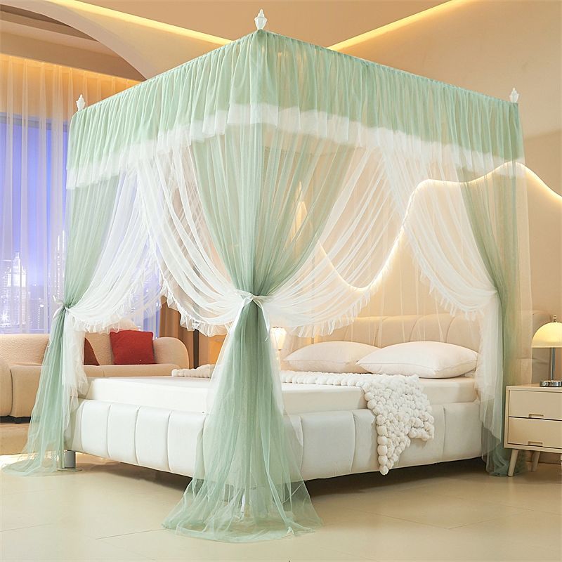 Moustiquaire de sol Palace pour chambre à coucher, support haut de gamme, trois portes, dense et épaisse, nouveau modèle 2024, double_voghion.com