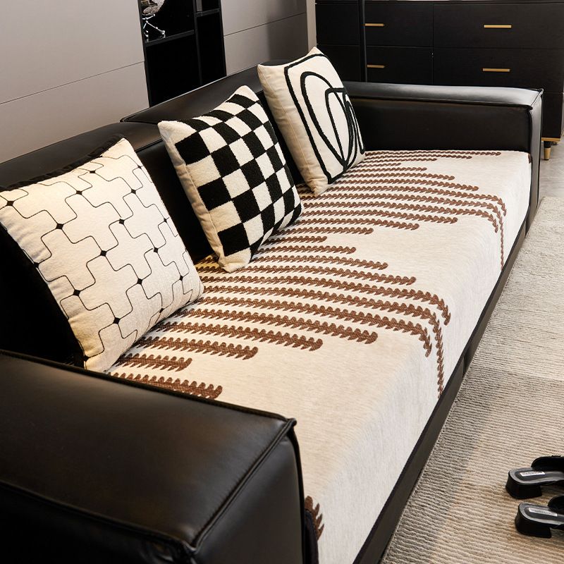 Chenille Sofa Cushion Covers – Elegant Floral Slipcovers For Sectional Couches (Non-Slip, Custom Sizes, Modern Minimalist Style)_voghion.com