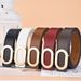 New Simple Versatile Oval Men Fashion Alloy Buckle Women's Belt Ins Style For Dresses And Jeans_voghion.com