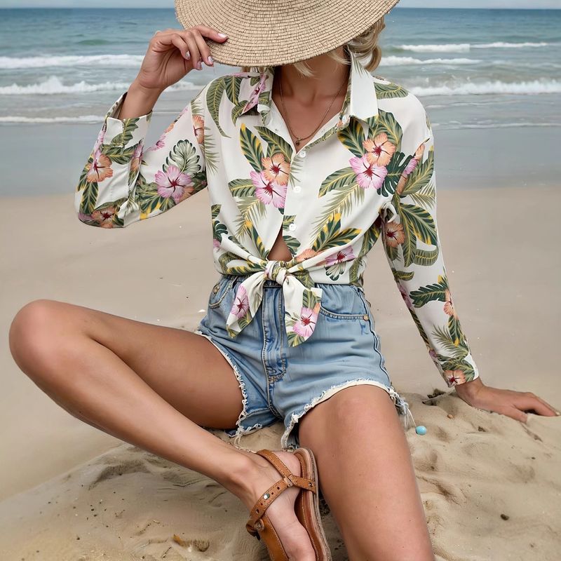 2025 frauen Strand Hawaiian Urlaub Party Tops Camping Langarm frauen Shirt Strand Party_voghion.com
