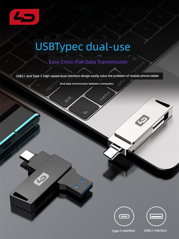 LD Henuo Type-C Mobile Phone 64G External USB Disk Usb3.1 Computer Dual Interface Two-in-One Movable L05 Flash Memory_voghion.com