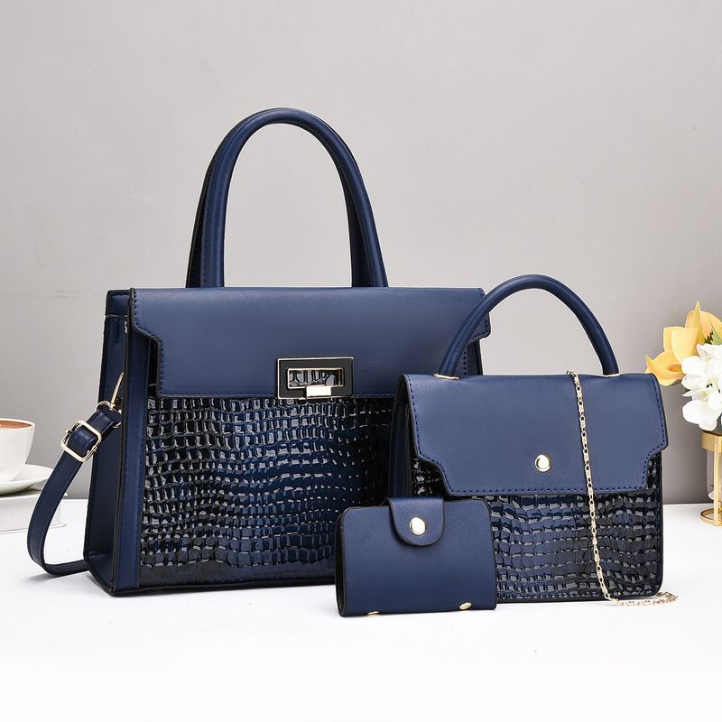 Handtaschen Kombinationstasche Cross Border Mutter-Kind-Tasche Neue PU-Damenhandtasche Umhängetasche Dreiteiliges Set Taschen_voghion.com