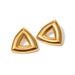 Orecchini Instagram minimalisti e triangolari cavi in acciaio inossidabile dorato alla moda per le donne_voghion.com